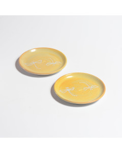 Dragonfly Ceramic Plates - Yellow