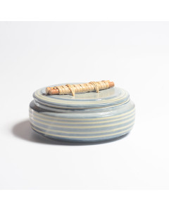 Indigo Seashore Ceramic Serving Bowl