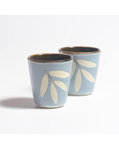 Sky leaf imprint Ceramic Cup