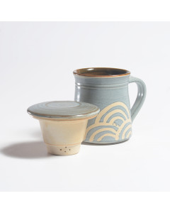 Billow of clouds Ceramic Tea Mug with Infuser