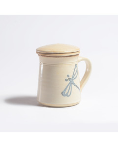 Dragonfly Ceramic Tea Mug with Infuser