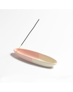 Pink Blossom Ceramic Boat Incense Holder 