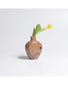 Vase - Bottle brown orange