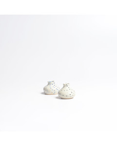 Bud vase - XS white dotted