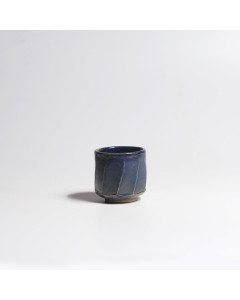 Teabowl - M facetted blue