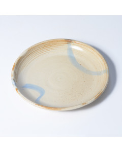 Plates - cream with blue trail 