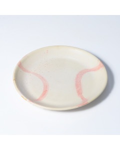 Plates - cream with red trail 