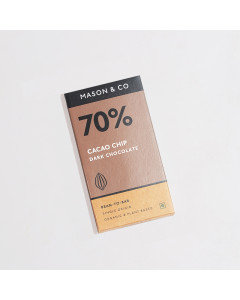 70% Cacao Chip Dark Vegan Chocolate Bar - (Set of 3)