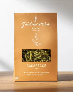 Gastronomica spinach casarecce pasta, artisan Italian-style pasta made in Pondicherry