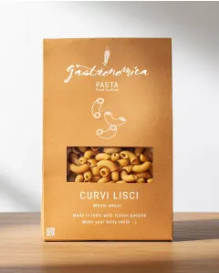 Gastronomica whole wheat curvi pasta, artisan Italian-style pasta from India