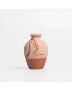 Handmade sustainable eco-friendly organic artisan made terra cotta vase by Rakhee Kane. Made in Aavartan studio, Auroville