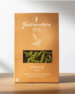 Gastronomica spinach fusilli pasta, artisan Italian-style spiral pasta