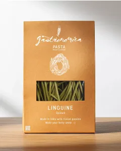 Gastronomica spinach linguine pasta, artisan Italian-style long pasta