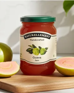 Organic guava jam by Naturellement handcrafted in Auroville