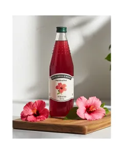 Naturellement organic hibiscus syrup from Auroville India