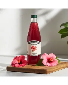 Naturellement organic hibiscus syrup from Auroville India
