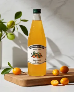 Organic kumquat syrup by Naturellement handcrafted in Auroville