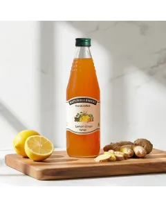 Organic lemon ginger syrup by Naturellement from Auroville