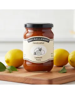 Organic lemon pickle by Naturellement natural product from Auroville