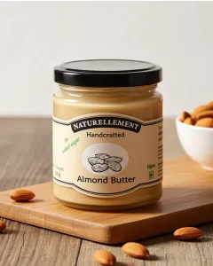Organic almond butter by Naturellement natural nut butter Auroville