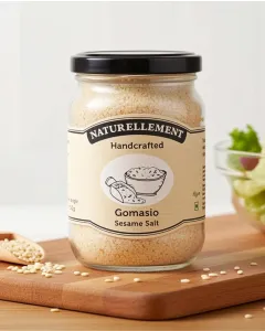 Organic natural gomasio by Naturellement sesame seasoning from Auroville