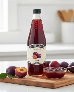 Organic plum syrup by Naturellement from Auroville