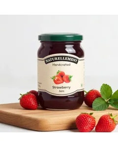 Organic strawberry jam by Naturellement natural fruit spread Auroville