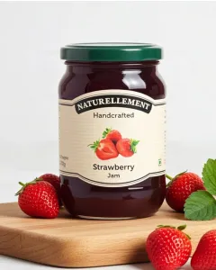 Organic strawberry jam by Naturellement natural fruit spread Auroville