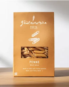 Gastronomica whole wheat penne pasta, artisan Italian-style pasta